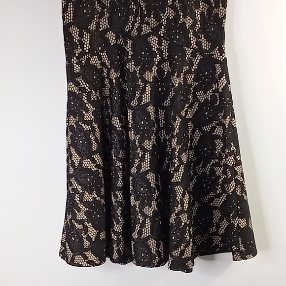 Blue Rain Black Lace Lined A-Line Dress Size Medium - Picture 9 of 14